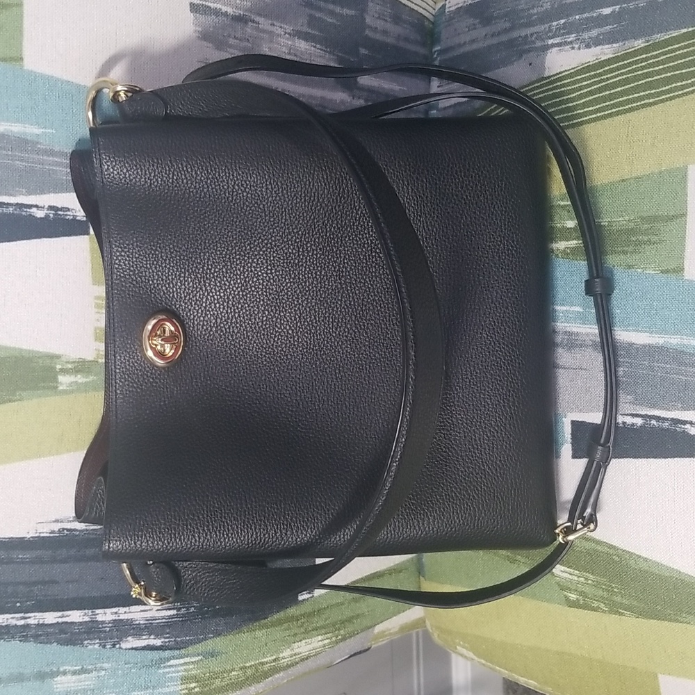 Coach Charlie Bucket In Black Turnlock Closure